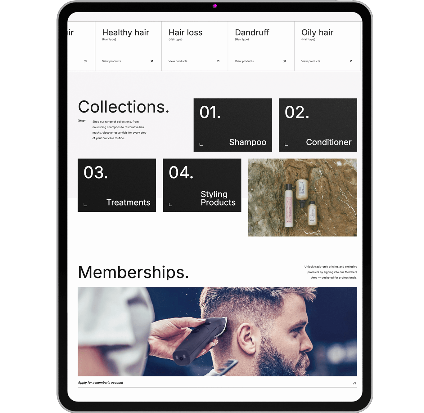 Handles Inc tablet mockup