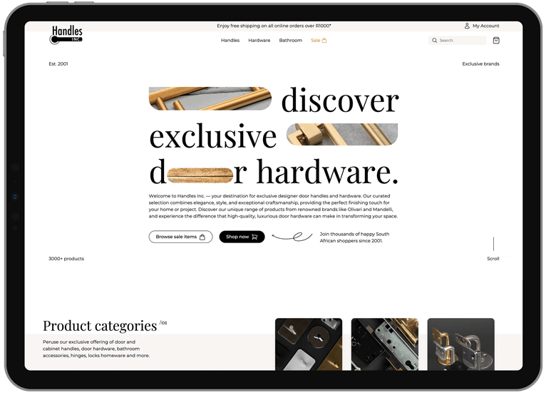 Art Hub website on a laptop